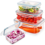 YASHE Matförvaringsburk med lock 12 delar plastförvaringsburksats BPA-fri 100 % läckagesäker Stapelbar klara matförvaringslådor Naty Shop Mb-04-4Pcs