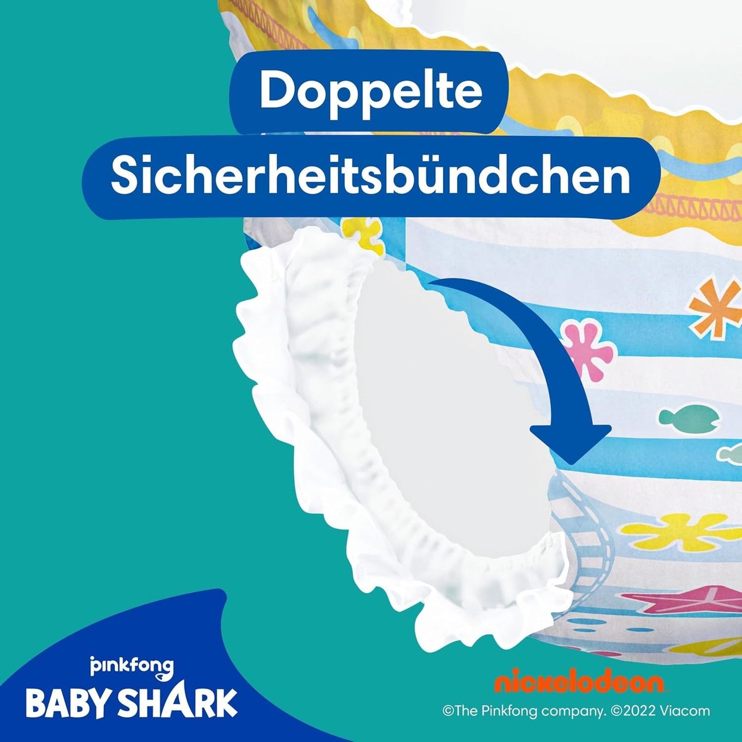 Pampers storlek 5-6 Splashers Baby Shark Limited Edition 10-pack engångsbadblöjor för säkert vattenskydd