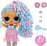 L.O.L. Överraskning! Big Baby Hair Hair Hair – SPLASH QUEEN – 27,94 cm stor Puppe med 14 Überraschungen, Accessoarer till Teilen och echten Haaren – Für Kinder und Sammler ab 4 Jahren
