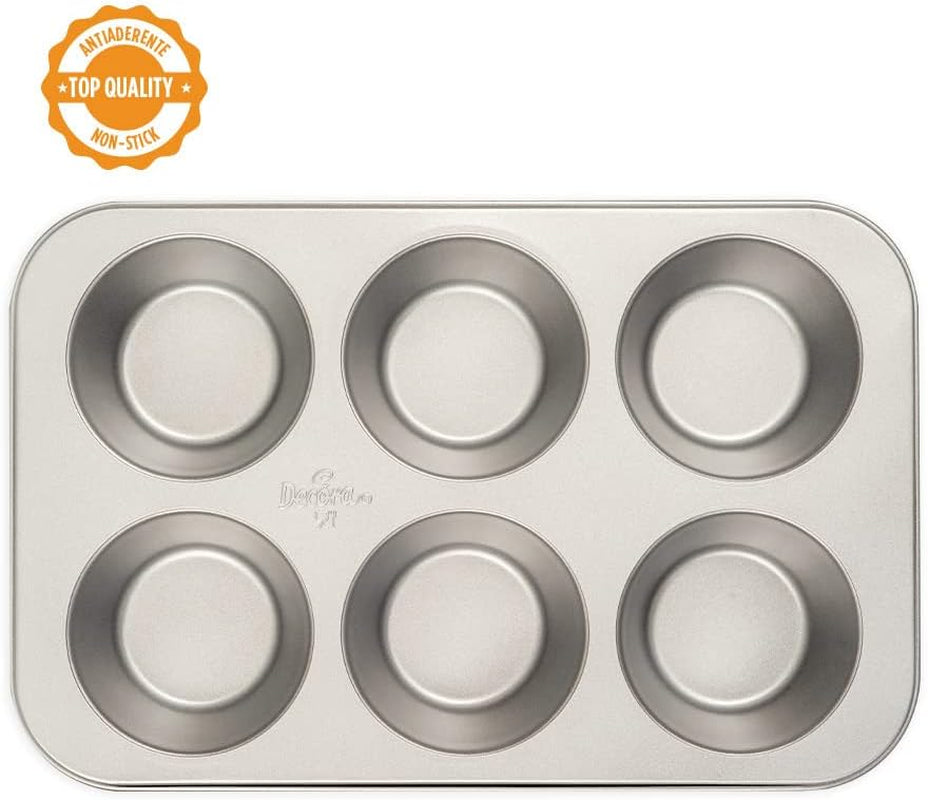 Bricka 6 Jumbo Muffins Ø 9 Cm - 34 X 22 X 4,5 cm Bakformar och plåtar Naty Shop