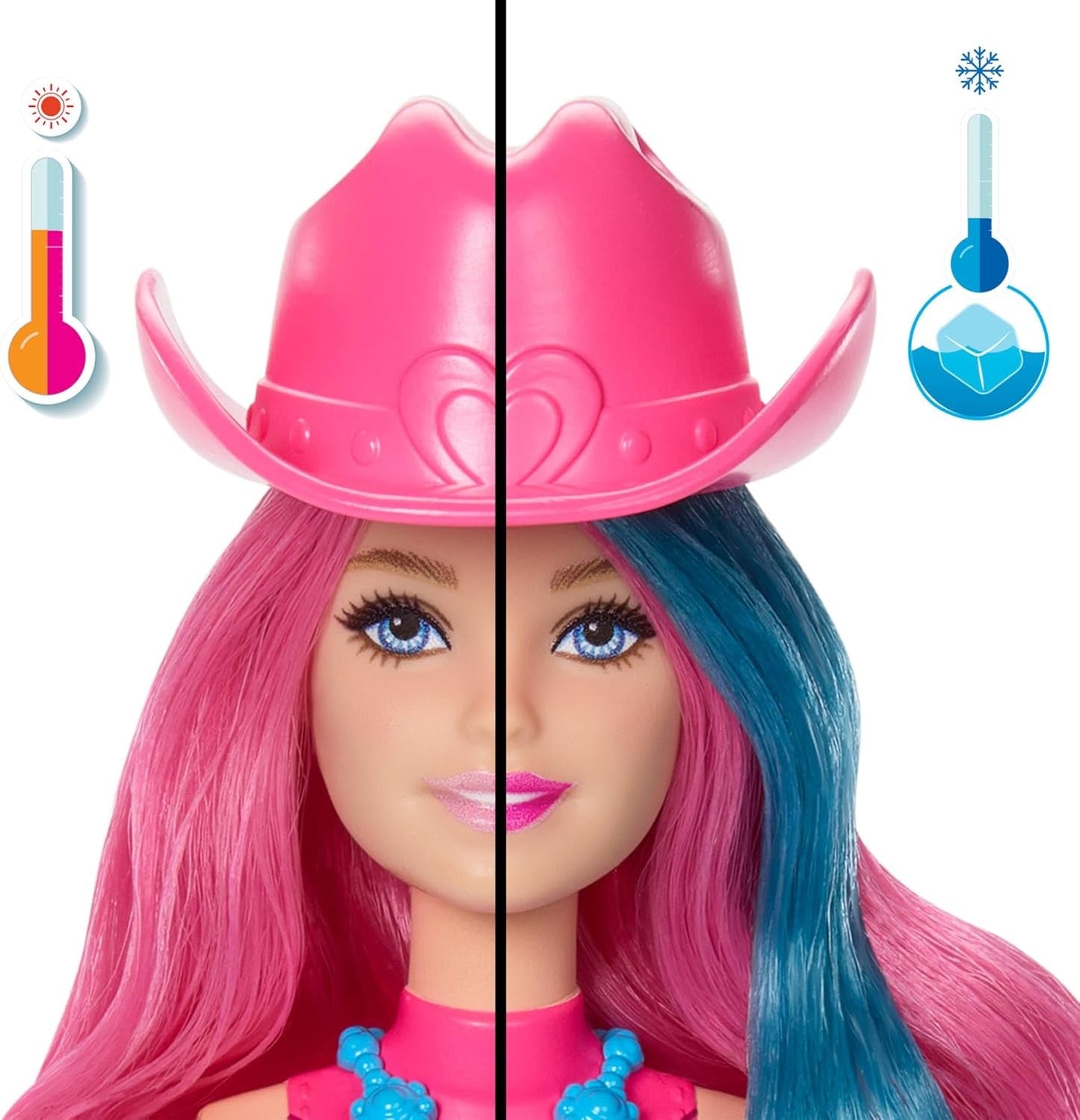 Barbie Color Reveal modedocka och tillbehör med 6 överraskningar, Disco Star Series med metalliskt glitter och färgskiftande topp (stilar kan variera), JCP01 Naty Shop Dolls