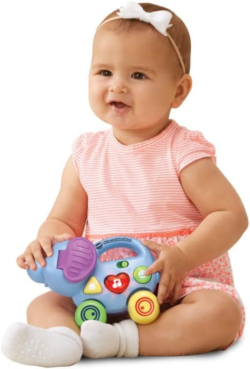 Vtech Baby Little Pushing Elephant - Interaktiv push and play leksak - Med sånger, melodier, meningar och ljud - För barn i åldern 6-36 månader Baby Toys Naty Shop
