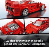 LEGO Speed Champions Ferrari F40 Supersportbil, lekset med byggbar leksaksbil och minifigurförare, samling byggset för barn, present till pojkar och flickor 76934 Byggset Besuche den LEGO-Store