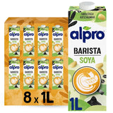 Alpro Barista Haferdrink – Zum Aufschäumen – Vegan und milchfrei – Von Natur aus lactosfrei – Rich an Ballaststoffen, Calcium und Vitaminen – 8 x 1 L – Haltbar