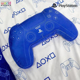 Character World: Officiellt licensierad Playstation Controller-formad kudde, handenhetsdesign, fylld plyschkudde | Perfekt för sovrums- eller lekinredning, blå Naty Shop standardkuddar