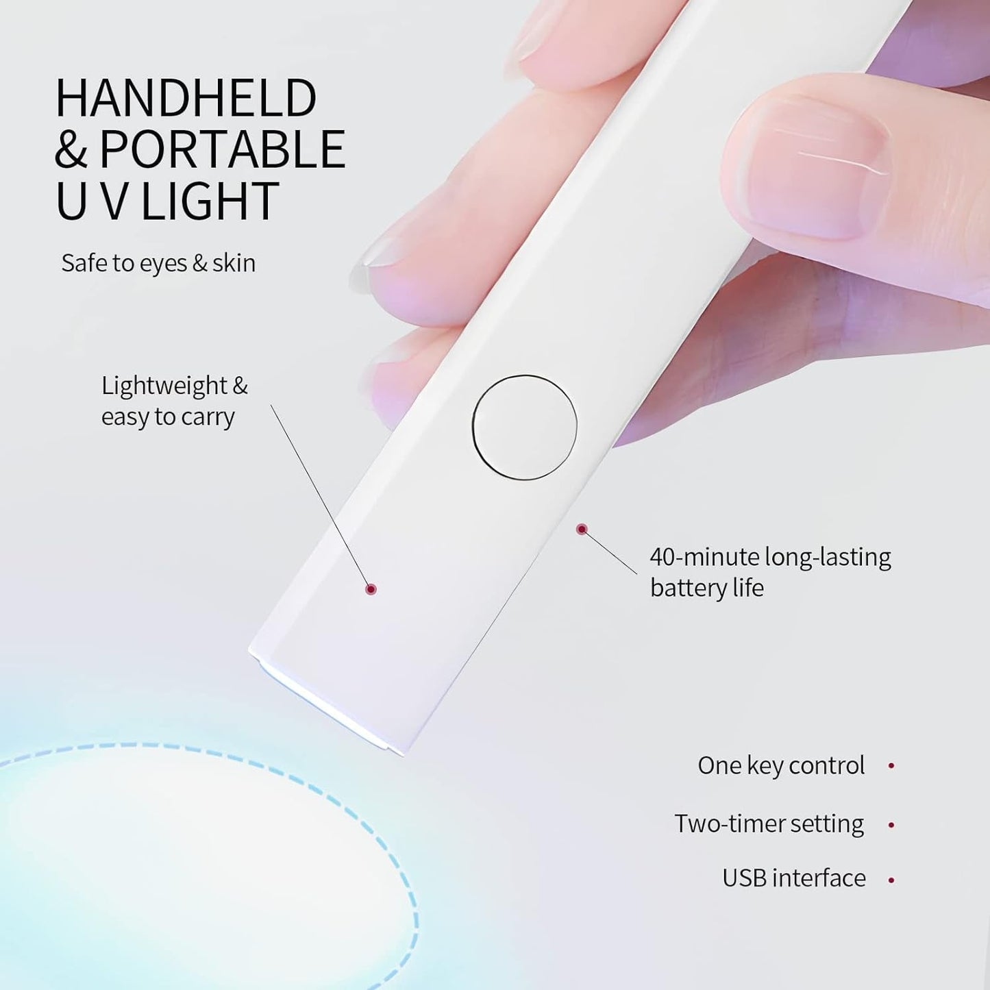 Saviland U V Lampe Für Gelnägel: Mini U V Lampe Für NägelSchützen Sie Die Haut Wiederaufladbar Klein LED Nagellack Trocknergerät Für Nagellack Aufbaugel Nageltips Nagelkleber Geschenke Für Frauen
