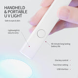 Saviland U V Lampe Für Gelnägel: Mini U V Lampe Für NägelSchützen Sie Die Haut Wiederaufladbar Klein LED Nagellack Trocknergerät Für Nagellack Aufbaugel Nageltips Nagelkleber Geschenke Für Frauen