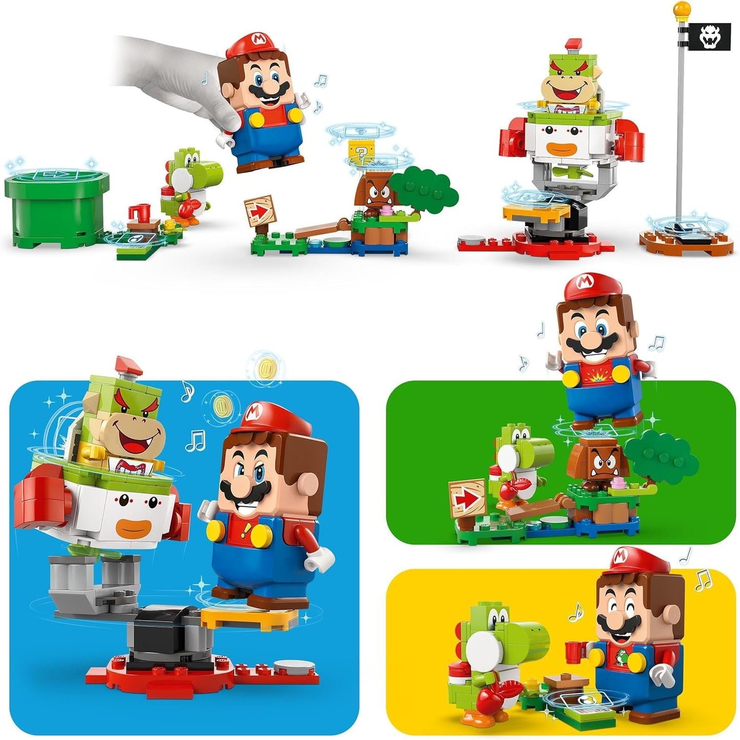 LEGO Super Mario Adventure med interaktiv Mario, Junior Clown Cart Set, Toy Yoshi, Nintendo-present för pojkar, tjejer och spelare från 6 år och uppåt 71439 Byggset Besuche den LEGO-Store