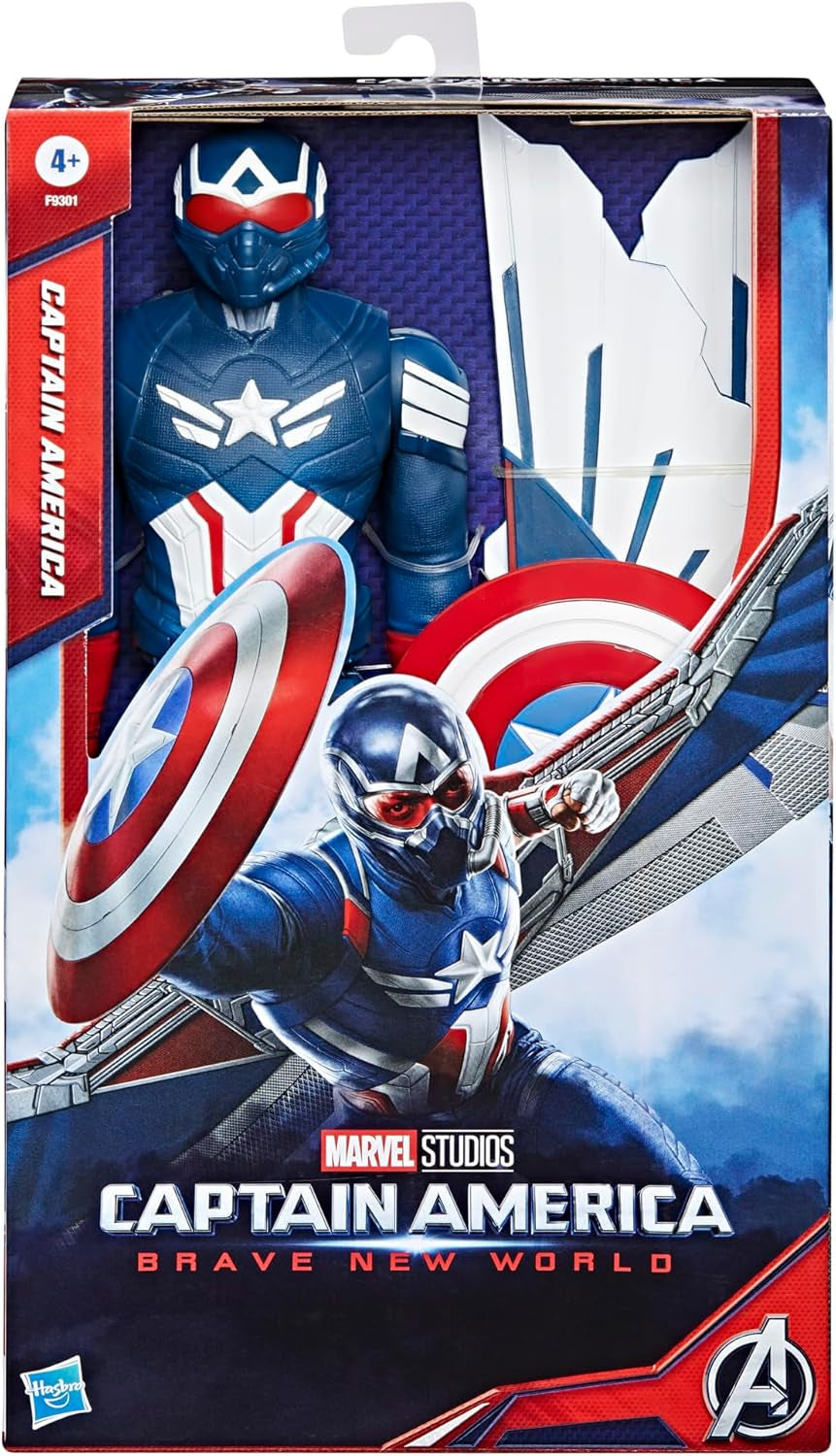 Marvel Studios Captain America Brave New World, Captain America Deluxe Actionfigur, 30 cm Actionfigurer Naty Shop