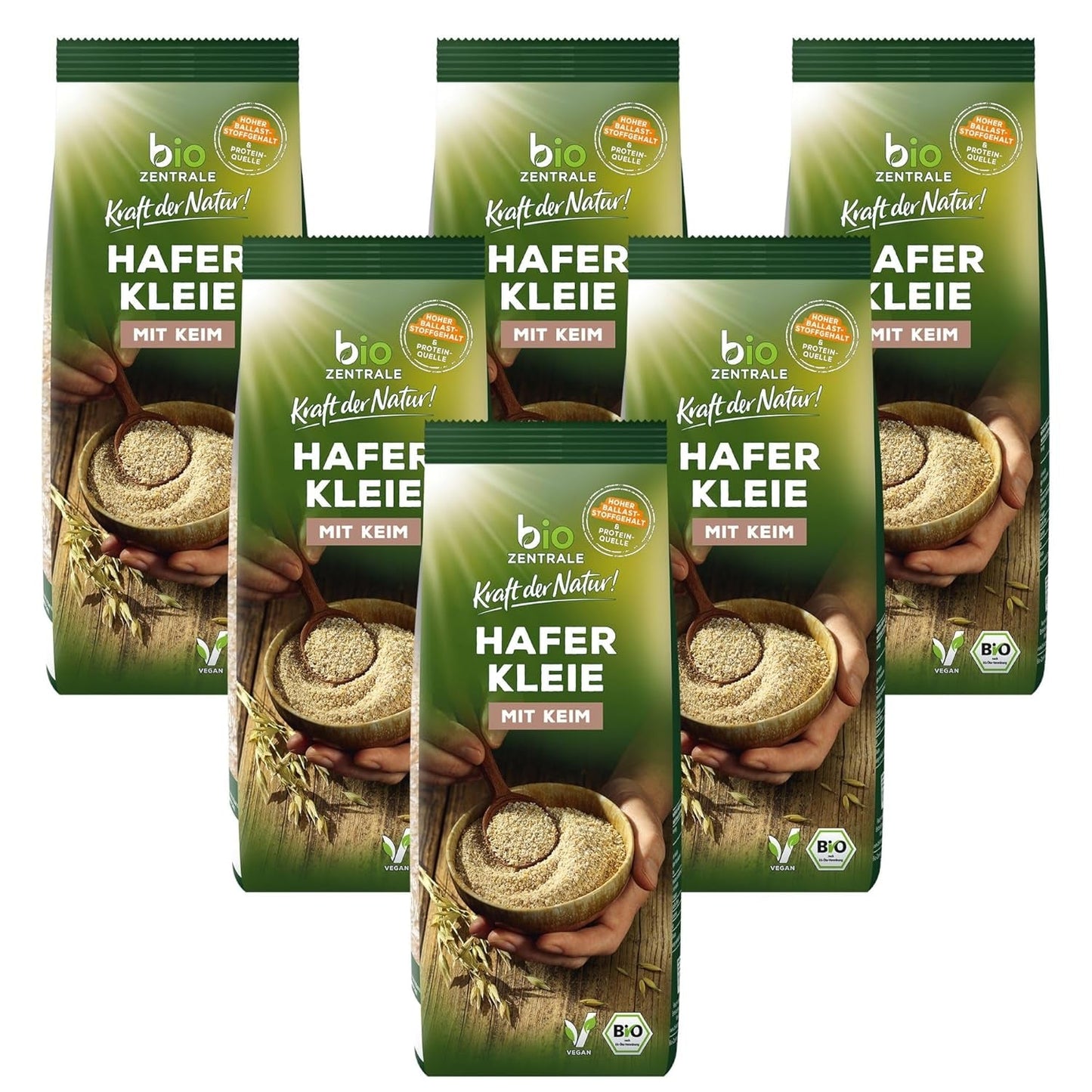 Biocentral ekologisk havrekli 1 kg | Fördelaktigt paket | Proteinkälla med hög fiber | Naturligt vegansk | Från EU:s jordbruk | Lågt sockerinnehåll