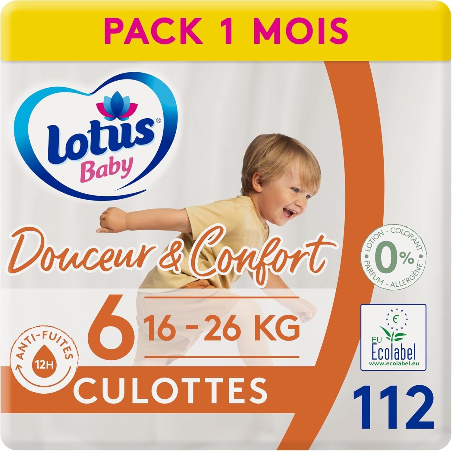 Douceur Naturelle - Trosor, storlek 6 (16-26 kg) 1 månadsförpackning - 112 trosor