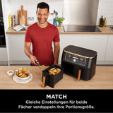 Ninja Foodi AF400EUCP MAX Dual Zone Air Fryer, 9,5 L Airfryer, 2 fack, med tång, non-stick beläggning Hushållsapparater Naty Shop