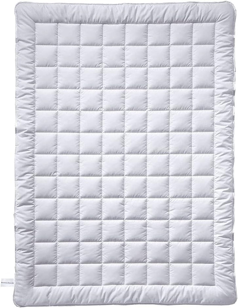 Billerbeck Simone Superlight täcke - sidentäcke - 135 X 200 Cm - sommartäcke, svalkande täcke, lätt sommartäcke - 100% bomull, vit Täcken och täcken Naty Shop 155X220 Cm