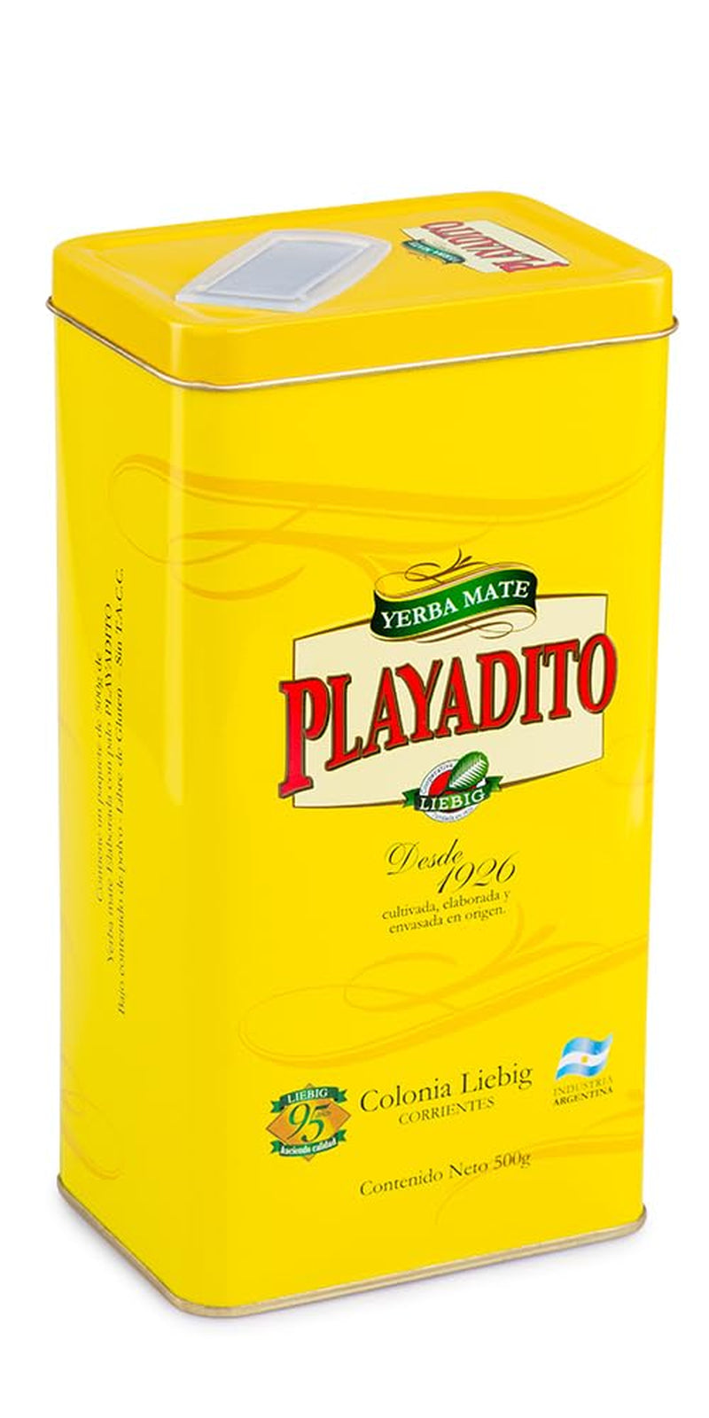 - Yerbero de chapa innehåller 500 g yerba mate med pinnar perfekta att dela med vänner