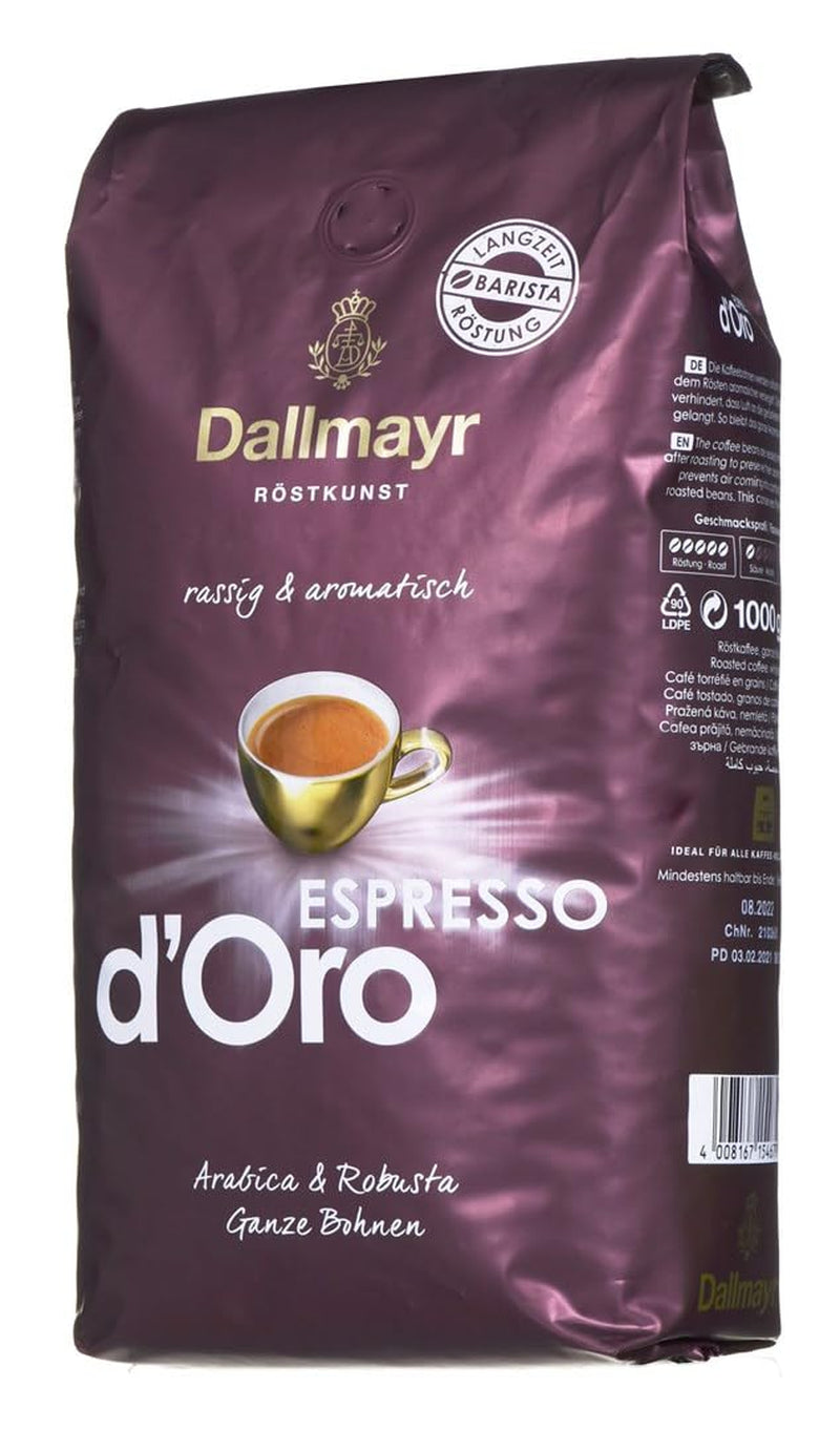 Espresso d'Oro hela bönor 8x 1000g (8000g) - starkt smaksatt kaffe