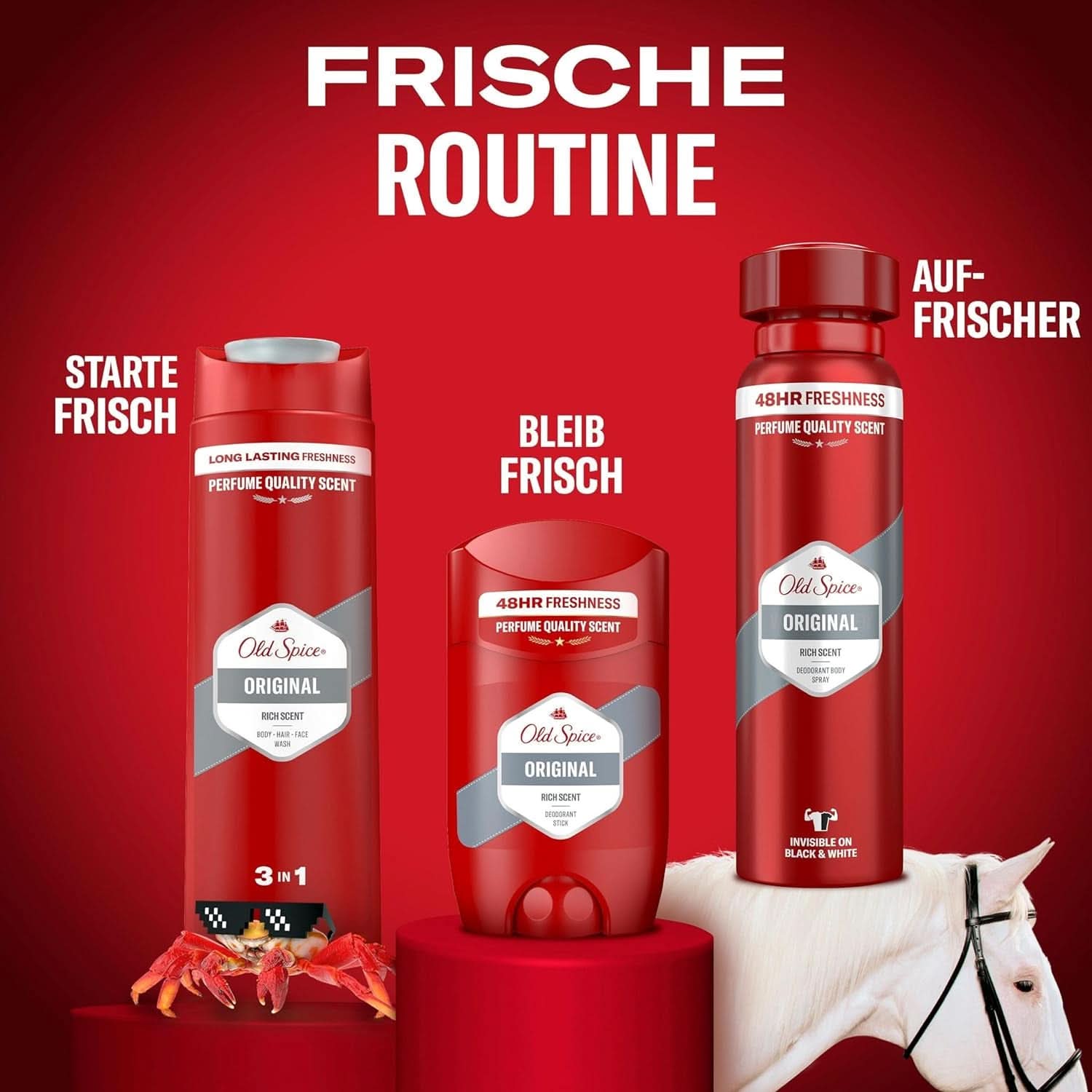 Old Spice Original 3-i-1 duschgel och schampo för män, 250 ml dusch och bad Naty Shop