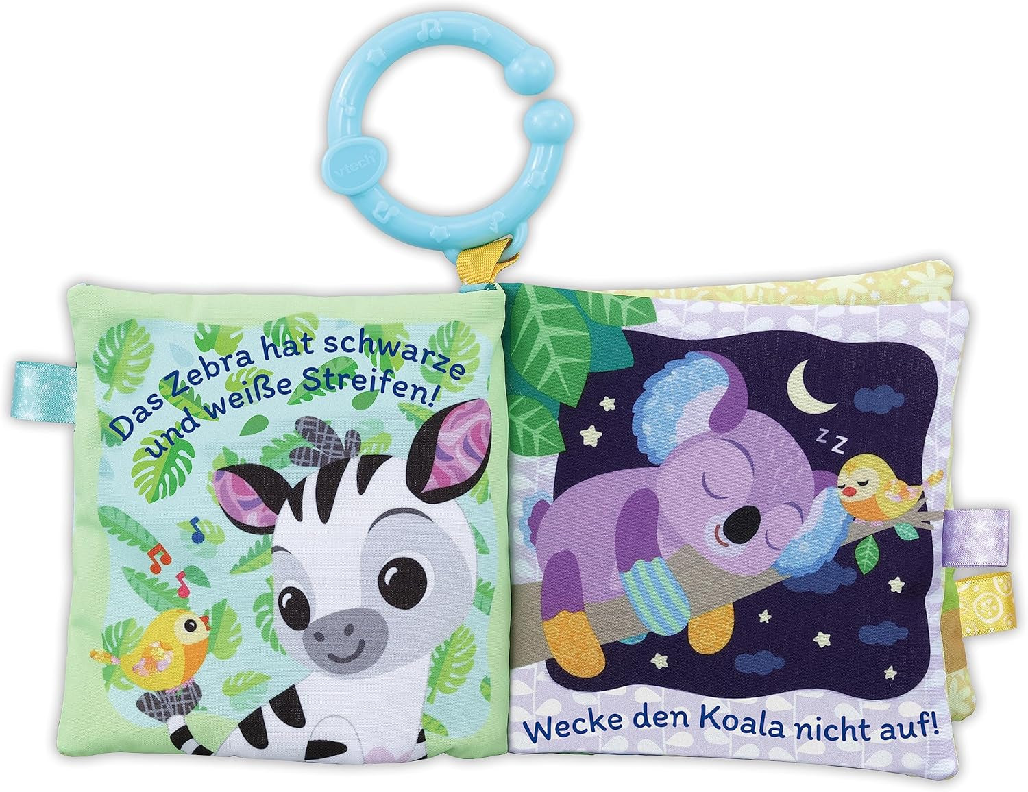 VTech Baby - Baby's Animal Friends presentset - Leksaksset med tygbok, Singing Bird och Zebra Rattle - För 0-24 månader Baby Toys Naty Shop