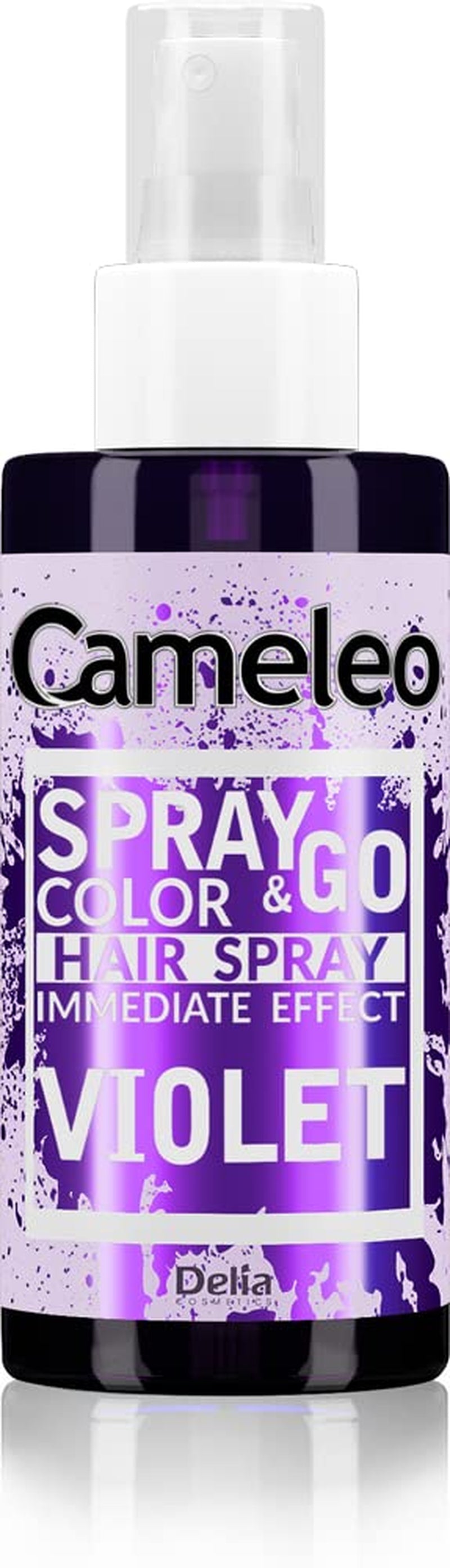 Cameleo - Spray & Go - hårfärgningsspray - lila - för blont, platinablont och grått hår - spraya helt enkelt och gå - semipermanent - omedelbart resultat - karnevalshårfärgningsspray - 150 ml Naty Shop Violet Hair Dye 150 Ml (1 förpackning)