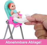 Barbie Skipper Docka och tillbehör Lekset Mat Barnvaktsset Färgskiftande leksak HTK35