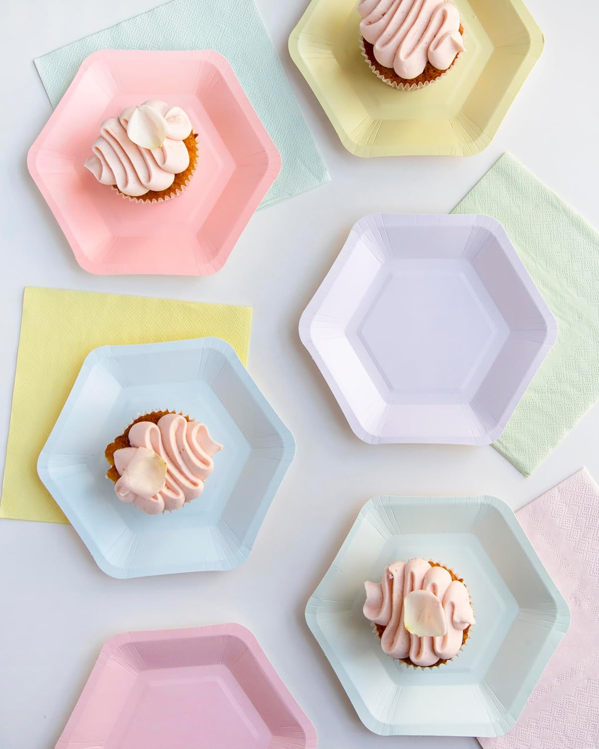 Talande bord Söta pastellservetter | Högkvalitativa återvinningsbara mjuka engångsservetter för barn Födelsedagsfest Baby shower svensexa Picknick Decoupage serviser