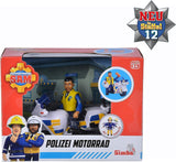 Simba 109251092 - Polismotorcykel Brandman Sam, Med Malcolm-figur, Med tillbehör, Säsong 12, Från 3 år Actionfigurer Naty Shop