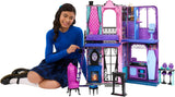 Monster High Buh-tique Hotel Dollhouse, hopfällbart lekset med läskiga överraskningar i varje rum och 13+ lekset, inklusive möbler och tillbehör, JBF16