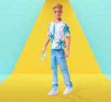 Simba Steffi Love Kevin Doll bär en topp med palmtryck och coola jeans, inkluderar solglasögon, 30 cm, åldrar 3+
