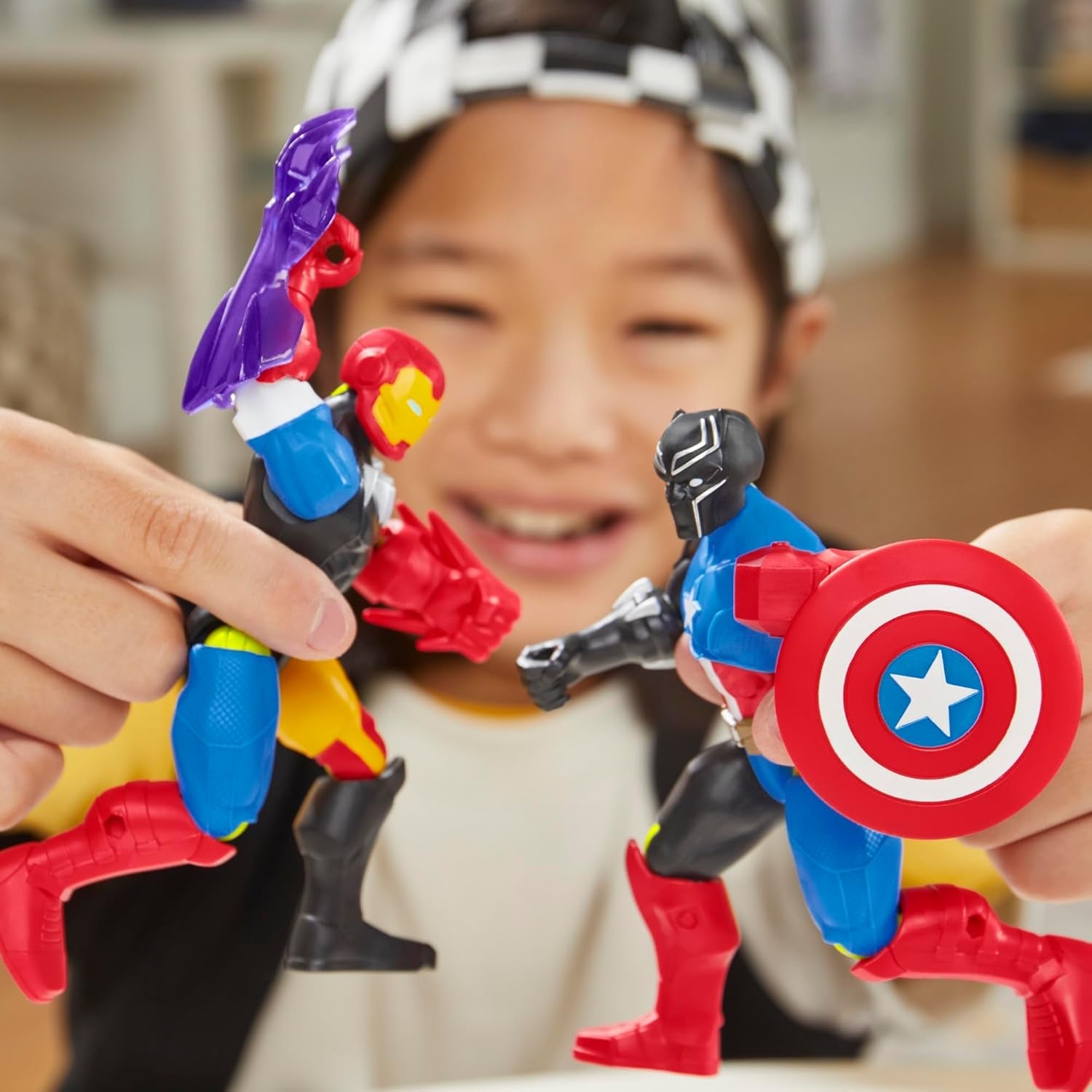 Mixmashers Marvel Captain America Avengers Mix-och-matcha actionfigurer och tillbehör Actionfigurer Naty Shop