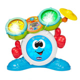Chicco 00009820100000 Mi Första trumset med ljus och ljud, 3 spellägen musikinstrument med batteri för barn, flerfärgad, Large Jucarii Bebe Naty Shop Multicolor