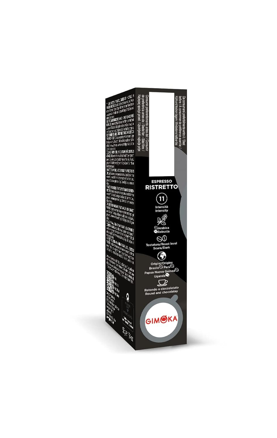 Gimoka Kaffeekapseln Espresso Ristretto, Intensität 11/13-100 Kapsel aus Aluminium - Kompatibel med Nespresso* Haushalts-Espressomaschinen - 100 Stück (10 x 10 Getränke) - Hergestellt i Italien