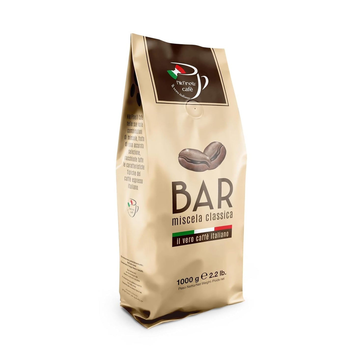 NIK CAFE' – Classico-blandning – rostade kaffebönor. Hans excellens, den robuste. 100% robust