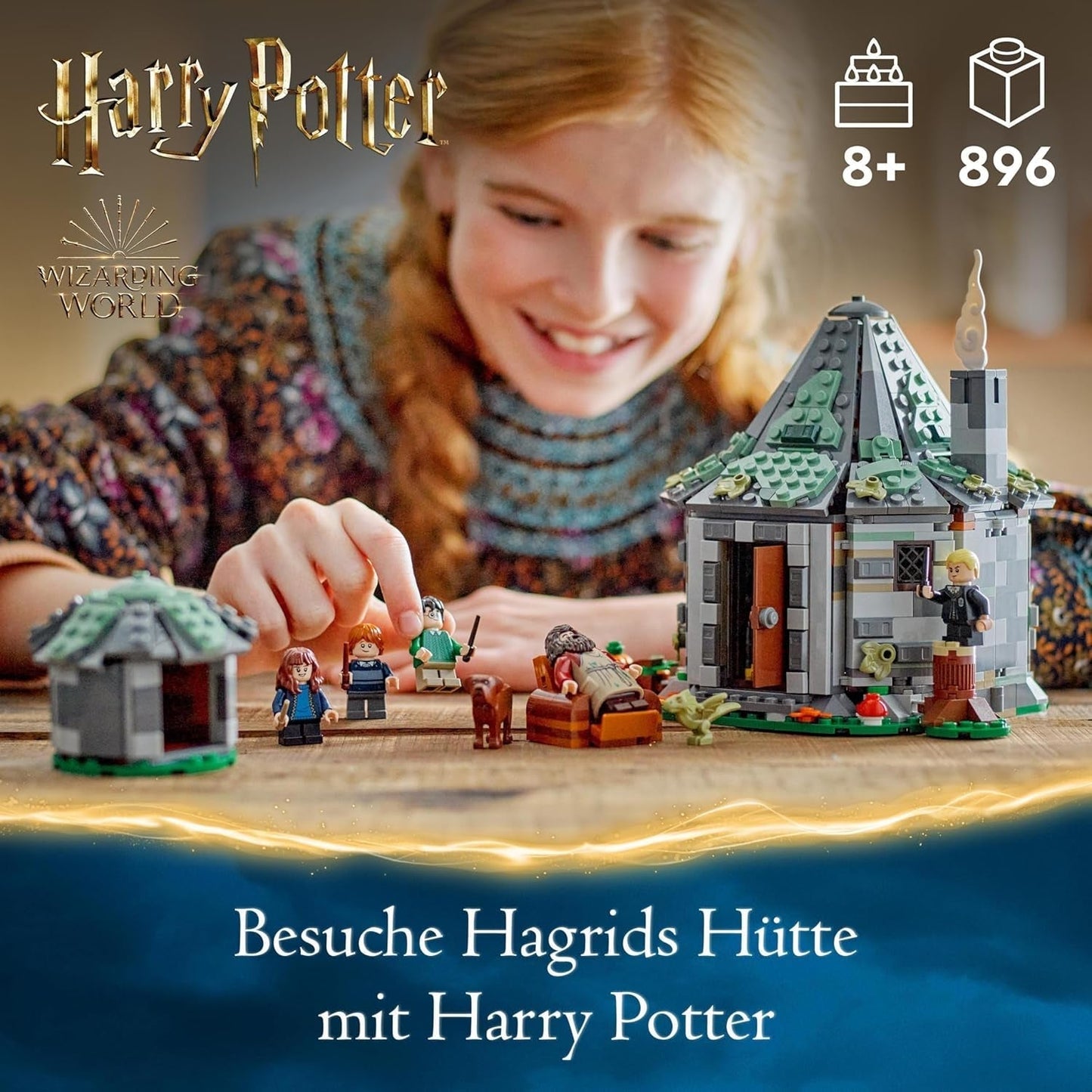 LEGO Harry Potter Hagrid's Hut: Ett oväntat besökset med 5 minifigurer och 2 djurfigurer, present för kvinnor och män, magisk äventyrsleksak, fantasiset 76428 Byggset Beuche den LEGO-Store