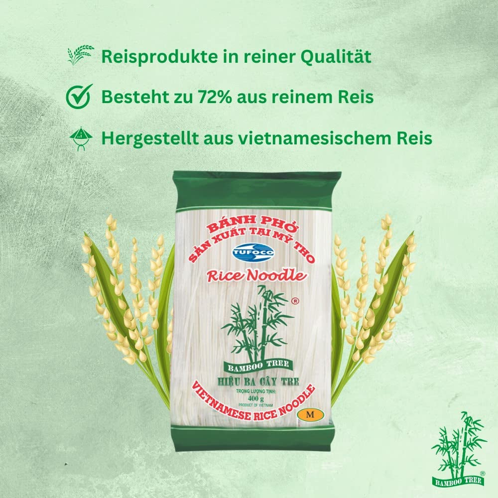 BAMBUTRÄD - Reisnudeln 3 Mm. - 1 X 400 GR