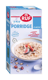 RUF kaneläppelhavregryn med hela havreflingor, delikat kanelsmak och torkade äppelbitar, mellanmål, bulkförpackning, 1 x 400 g