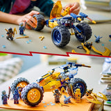 LEGO NINJAGO Arins Ninja terrängvagn, Ninjaleksak med bil, drake och 4 minifigurer, äventyrsset för barnvagnar, födelsedagspresent för pojkar och flickor 7 år 71811 Byggset Beuche den LEGO-Store