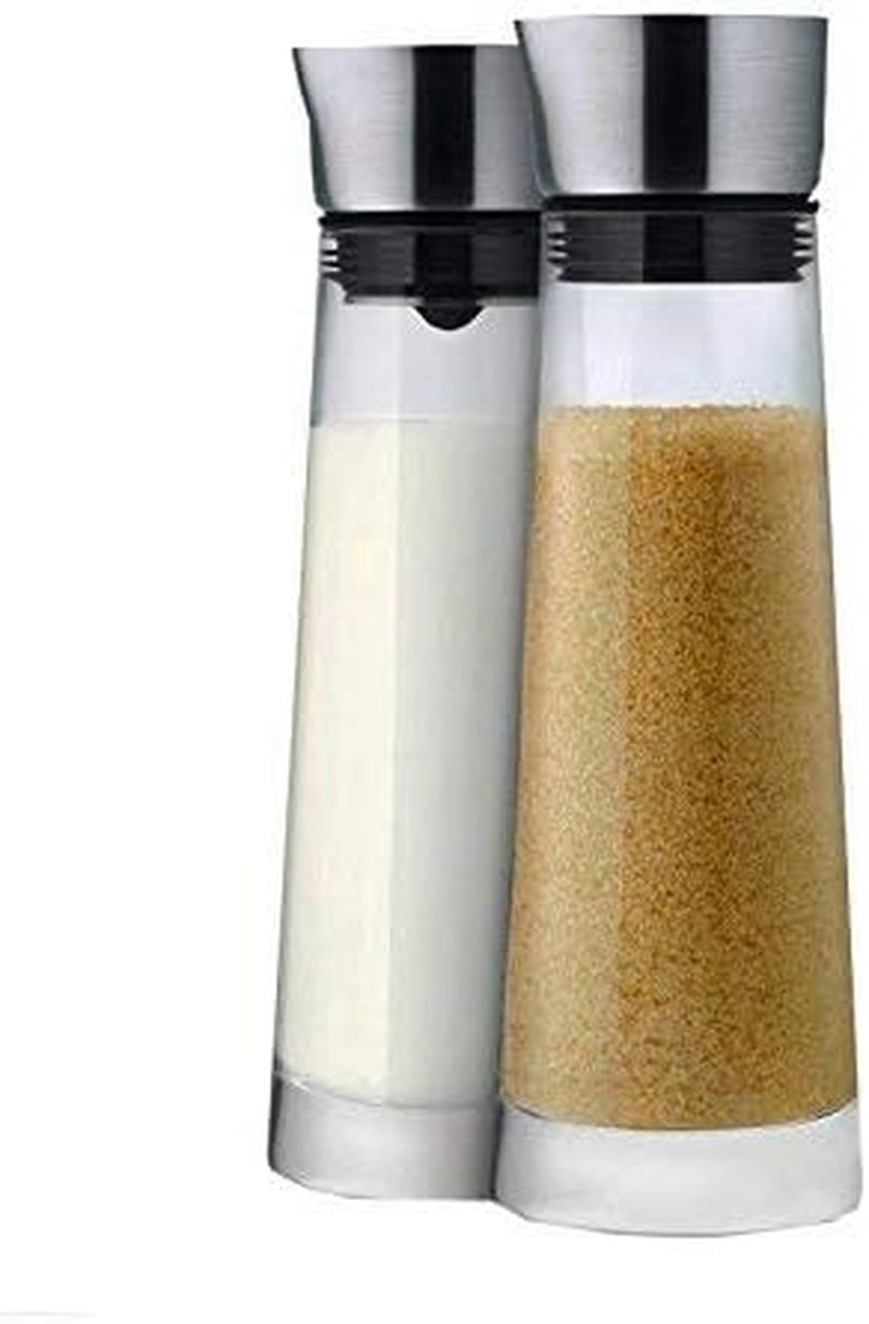 blomus -MACCHIATO- Glassocker- och krämset, kapacitet 180ml, lock i rostfritt stål, för te och kaffe, högkvalitativt utförande, exklusivt utseende (H/B/D: 17 x 5,4 x 5,4 cm, Transparent, 63510)