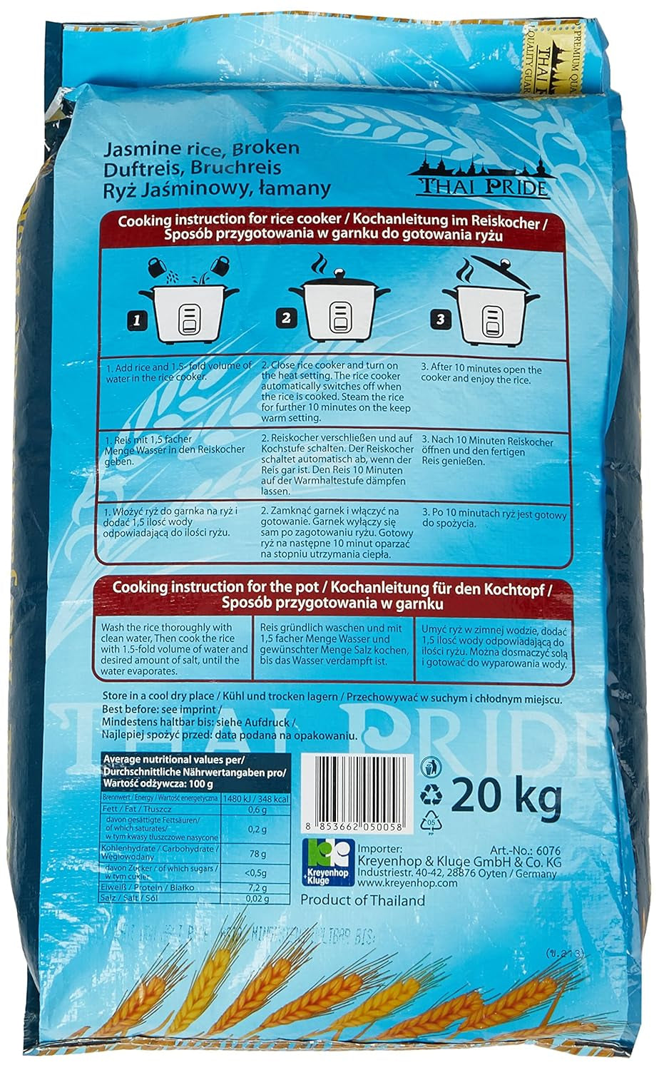 Doftande brutet ris, 1 paket (1 x 20 kg)