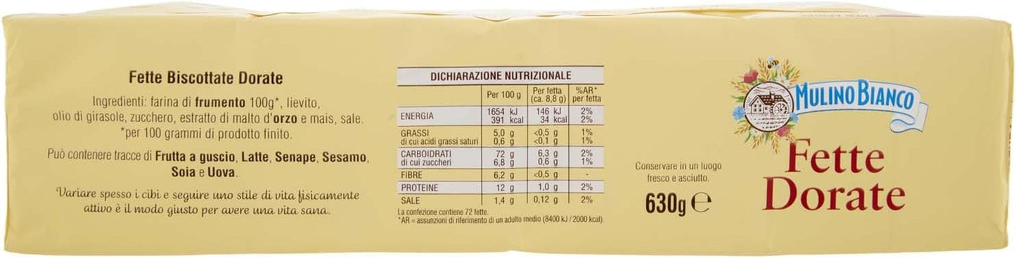 , Fat Biscottate Golden - 630 gr