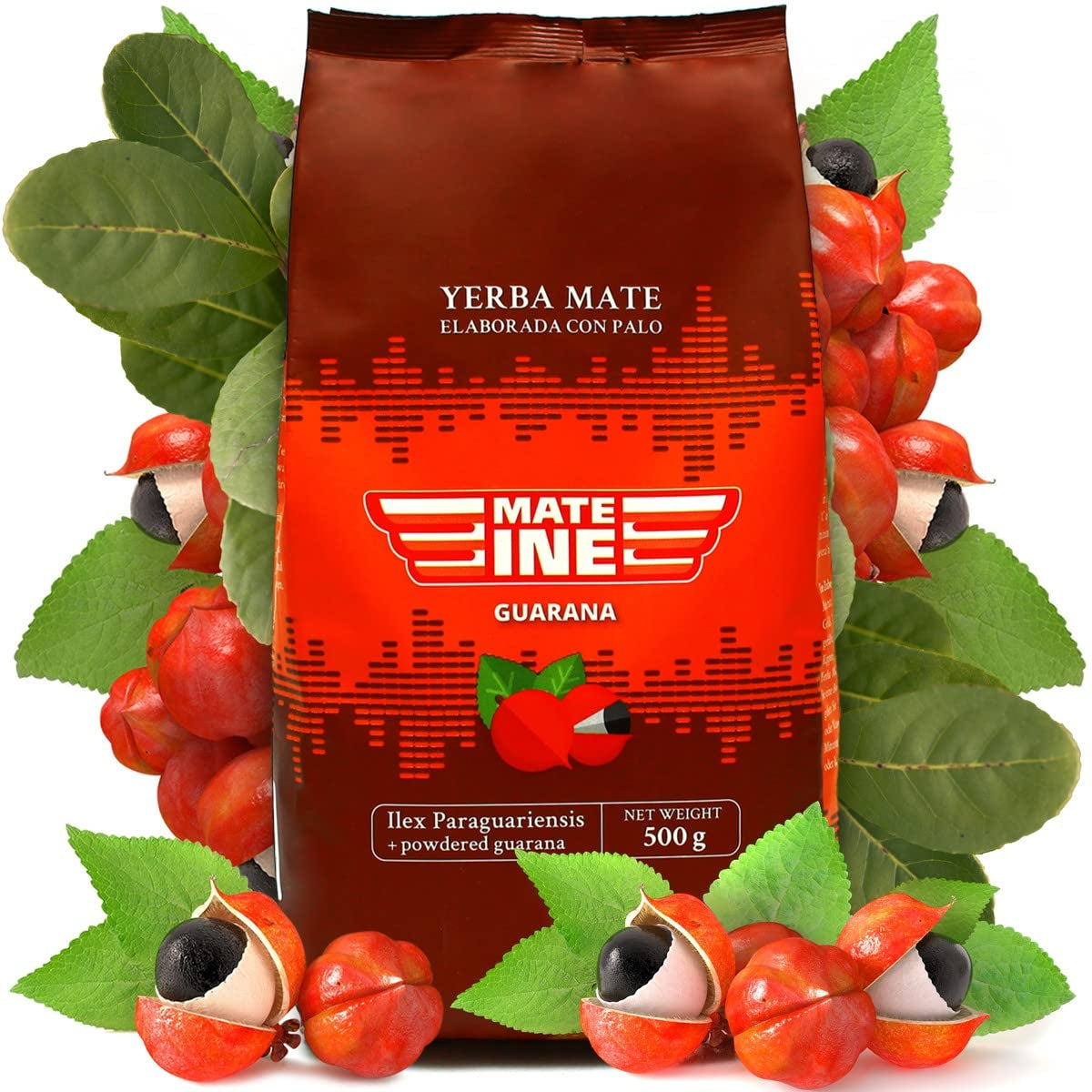 Mate Yerba Mate te med guarana, neutralt, 500 g