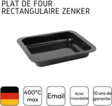 Zenker Ofenbackform (33 X 5 X 25 Cm) SPECIALMATlagning, Rechteckige Auflaufform Mit Enamelle-Versiegelung, Backform Mit Extra Hohem Rand (Farbe: Schwarz), Menge: 1 Stück Formar och plåtar för bakning Naty Shop