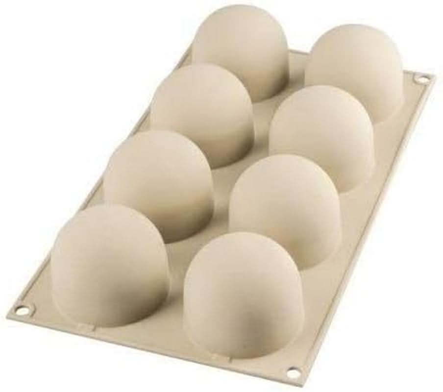 Silikomart, Form för Tartufo silikonkakor, 8 enkla portar, Ø 62 H 52 mm Kitchen Naty Shop