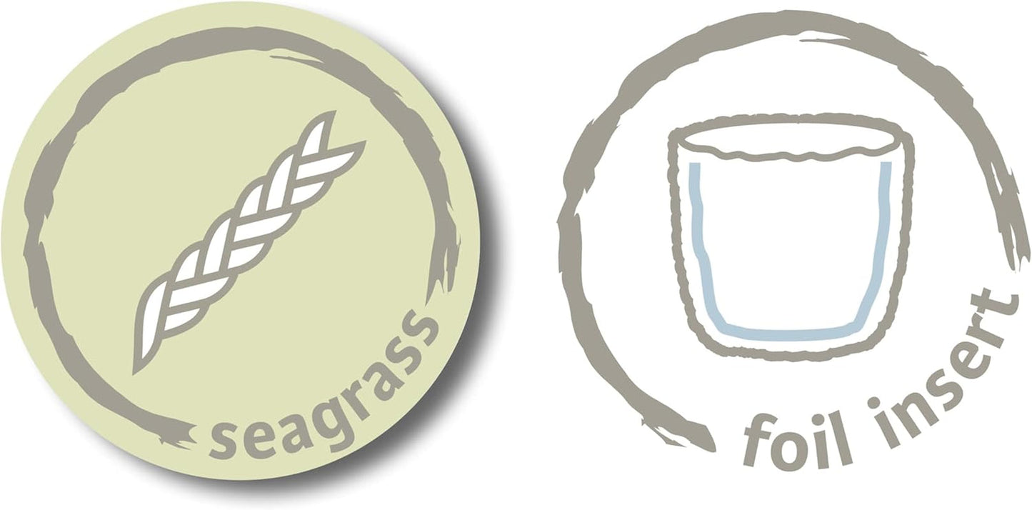 Scheurich Seagrass 17, korgkruka/sjögräskorg, färg: Vit, diameter 17 cm, höjd 16 cm, volym 3,5 l.