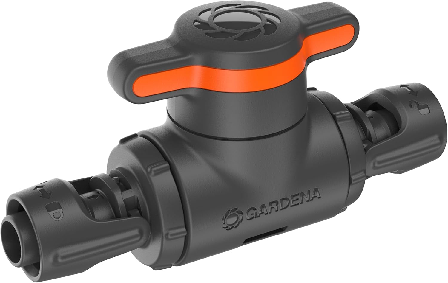 Gardena Micro-Drip-System regler- och avstängningsventil 13 mm (1/2 tum): Enkel avstängning av rör och kontinuerlig reglering av vattenflöde, tillbehör för att lägga dropprör (13207-20)