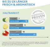 Emsa 515585 Matklipp & Stäng | 3 delar set | plast | transparent / grön | 0,55 / 1 / 2,2 liter Naty Shop matförvaringslådor
