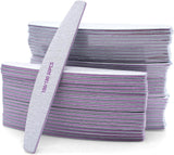 50 Stück Nagelfeile 100/180, Halbmond Nagelfeilen Für Gelnägel, Doppelseitige Nagelfeilen Set, Nagelfil, Grit Disponibel Nagelfil Für Nagelstudios DIY Nail Art Zuhause, Weiß