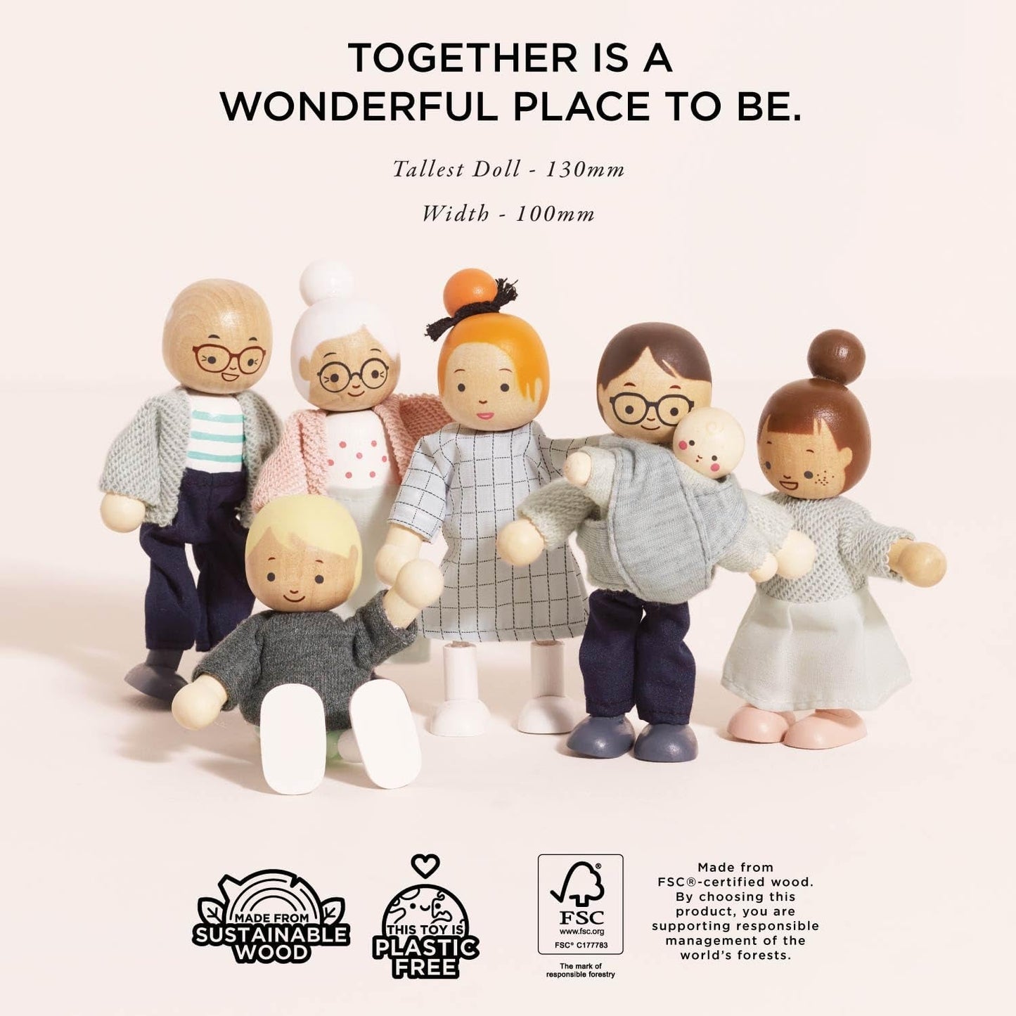 – My Doll Family Wooden Dollhouse Playset | Daisylane Dollhouse Tillbehörsset för flickor - Lämplig för åldrarna 3+ P053
