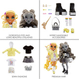 Special Edition Rainbow High Shadow High - Madison Twins Sunny och Luna - 2 modedockor i gult och grått designerkläder, mixa och matcha med tillbehör - för samlare och barn 4-12 år
