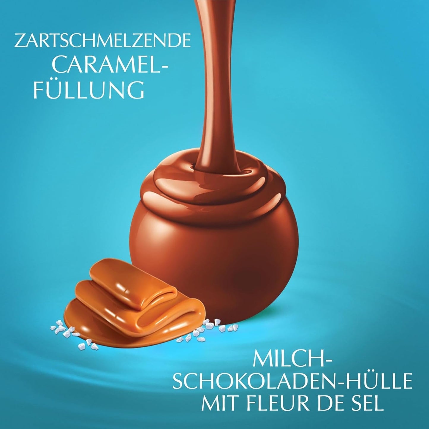 Lindt Choklad | LINDOR Salted Caramel Cornet | 500g | 38 mjölkchokladbollar med saltkolafyllning | Gåva av choklad