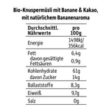 FRECHE FREUNDE KIDS, Bobs & DIKKAs Crunchy Banana Cacao Müsli, Crunchy Chocolate Müsli för barn, Lågt socker, Inga tillsatser, 100 % vegansk, 6 bitar (6 x 280 g)