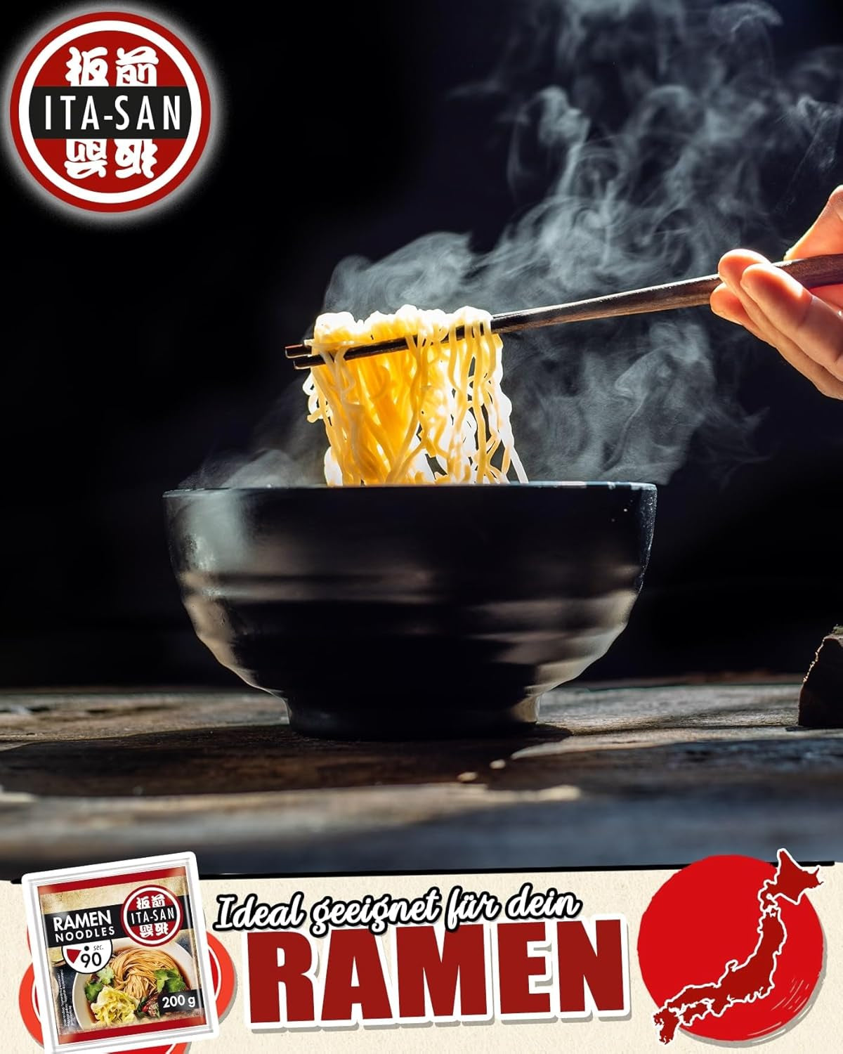 ITA-SAN Ramen nudlar, snabb och enkel tillagning, 30 x 200 g